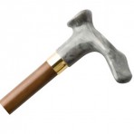 Wood Cane With Contour Handle - Walnut Stain