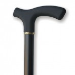 Wood Cane With Fritz Soft Touch Handle - Black Stain