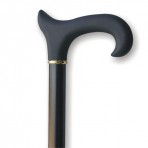 Wood Cane With Derby Soft Touch Handle - Black Stain