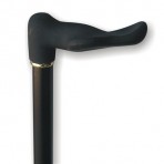 Wood Cane With Palm Grip Soft Touch Handle  - Black Stain