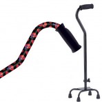 Small Base Quad Cane - Red Hat