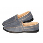 Men's Slipper Suede Fleece Grey