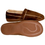 Deluxe Comfort Modern Moccasin Memory Foam Mens Slipper, Size 13-14 - Stylish Microsuede - Long Lasting Memory Foam - Warm Fleece Lining - Mens