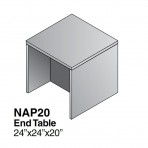 Napa End Table 24" x 24" x 20", Urban Walnut