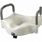 Elevated Toilet Seat With Lock And Handle