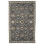 Floral Persian Hand Tufted 1086-A Dark Gray Rug 5' x 8'