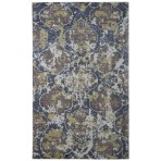 Barret Printed Hand Loom Moroccan Damask Brown Rug 5' x 8'