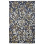 Barret Printed Hand Loom Moroccan Damask Brown Rug 5' x 8'