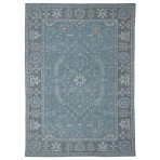 Hand Knotted Sarouk Turkish Blue Gray Rug 4222 5' x 8'