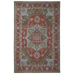 Hand Knotted Serapi 3221 Rust green Rug 5' x 8'