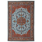 Hand Knotted Serapi 3224 Rust Paprika Rug 5' x 8'