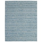 Trendy Silky 4253 Floral Turkish Hand Knotted Blue Rug 8' x 10'