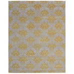 Trendy Silky 4255 moroccan Turkish Hand Knotted Sunrise Yellow Rug 8' x 10'