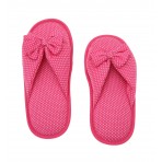 Deluxe Comfort Cotton Poka Dot Womens Open Toe Flip-Flops, Size 7-8 - Be Hip While Staying Comfy - Cute Classic Butterfly Bow - Soft, Gripping