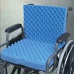 Convoluted Wheelchair Cushion Wback Blue Polycotton Cover