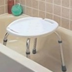 Bath Stool, White