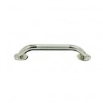 Chrome Knurled Grab Bar With Rotating Flanges