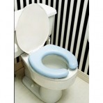 Padded Toilet Seat Cover - White