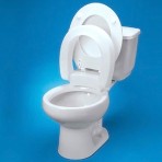 Raised Toilet Seat Elongated Hinged