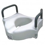 Raised Toilet Seat W Lock Padded Removable Arms