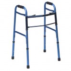 Two-Button Release Aluminum Folding Walkers w/ Rubber Tips