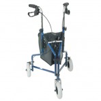 DMI 3-Wheel Steel Rollator, Royal Blue