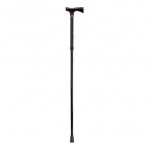 Ladies Adjustable Folding Cane w/ Derby-Top Handle