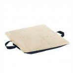 DMI Duro-Gel Flotation Cushion, Fleece Cover, Cream, 16" X 18"