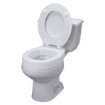 DMI Hinged Elevated Toilet Seat, Elongated