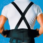 9-inch Back Belts With Suspenders Black Sportaid