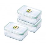 6 Pc Set - Rectangle Go Green Glasslock Set