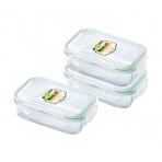 6 Pc Set - Rectangle Go Green Glasslock Set