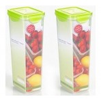 4pc Set - Food Storage Tall Rectangle Container