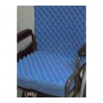 Convoluted Wheelchair Cushion 16 x 18 x 3 in. w/ Back and Blue Polycotton Cover
