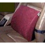Standard Lumbar Cushion 15 " x 13-1/2 " w/ Burgundy Polycotton Zippered Cover & Strap