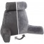 Husband Pillow, Aspen Edition - Iron Grey Big Support Bed Backrest Reversable MicroSuede/MicroFiber Reading Pillow