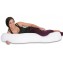 Deluxe Comfort Microbead Body Pillow, 47" x 7" - Mooshi Squishy Soft - Prenatal Pregnancy Pillow - Full Body Side Sleeper - Body Pillow, White