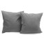 Microsuede Deco Pillow - 18x18 - Feather And Down Filled Pillows - Pack of 2 - Dark Grey