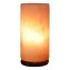 Himalayan Rock Salt Cylinder Lamp, 7 Inches Tall - Soft Calm Therapeutic Light - Smoothly Carved Handcrafted Cylindrical Design - Finished Wood Base -