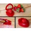 Deluxe Comfort Strawberry Slicer - 4 x 4 Inch Stainess Steel Blades - One Motion - Easy To Clean - Slicer