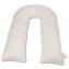 Deluxe Comfort Perfect U Full Body Pillow - Inspired U Shaped Design - Total Body Length - Prenatal Pregnancy Pillow - Body Pillow, White