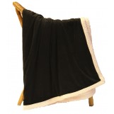 Country Lambswool Throw - 50x60 - Black