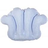 Deluxe Comfort Terry Bath Pillow - Spa Quality Terry Cloth - Easily Inflatable With Secure Suctioncups - Hot Tub And Jacuzzi Safe - Bath Pillow, Sky Blue