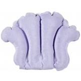 Deluxe Comfort Terry Bath Pillow - Spa Quality Terry Cloth - Easily Inflatable With Secure Suctioncups - Hot Tub And Jacuzzi Safe - Bath Pillow, Purple