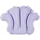 Deluxe Comfort Terry Bath Pillow - Spa Quality Terry Cloth - Easily Inflatable With Secure Suctioncups - Hot Tub And Jacuzzi Safe - Bath Pillow, Purple