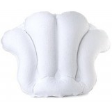 Deluxe Comfort Terry Bath Pillow - Spa Quality Terry Cloth - Easily Inflatable With Secure Suctioncups - Hot Tub And Jacuzzi Safe - Bath Pillow, White