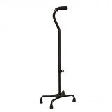 DMI Adjustable Quad Cane, Large Base, Black