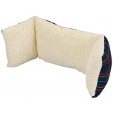 Trisectional Imitation Sheepskin Backrest Small - L 22" x H 9" x W 1.5"