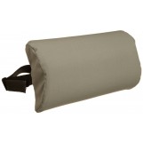 Softeze Memory Foam Half Lumbar Roll wGrey Polycotton Zippered Cover & Strap - L 10" x H 6" x W 6"