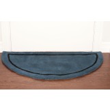 Deluxe Comfort Henley Wool Semicircle Foyer Rug, 44" Diameter - High Quality Long Lasting - Hand-Tufted Half Circle Rug - Durable Easy To Clean - Area Rug, Blue